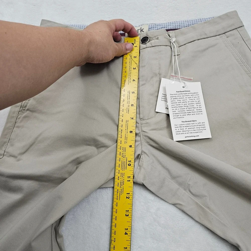 NEW Perk Feel Good Chinos Mens 32x30 Khaki Slim Fit Stretch PCH11NN323230 Preppy